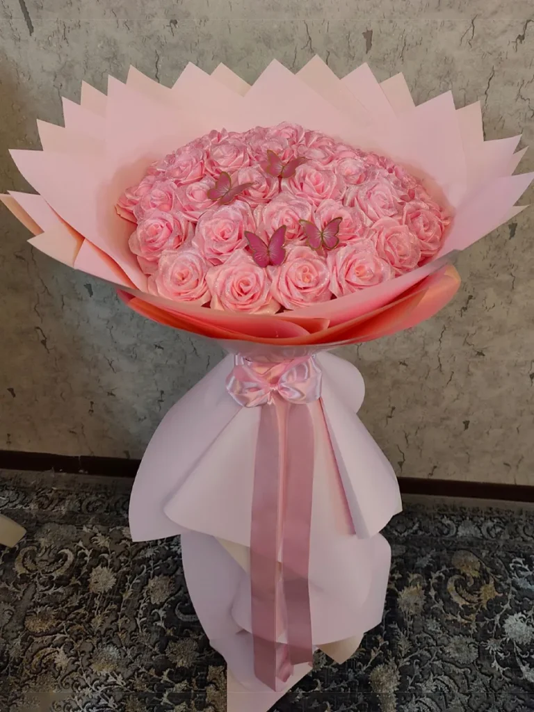 دسته گل یک متری فول شاین