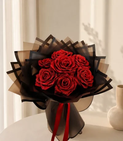 دسته گل روبانی دنباله دار