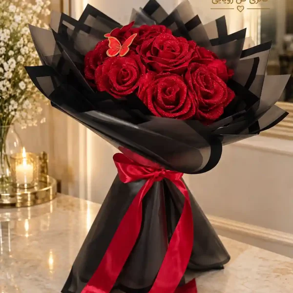 دسته گل 10شاخه لوکس مصنوعی